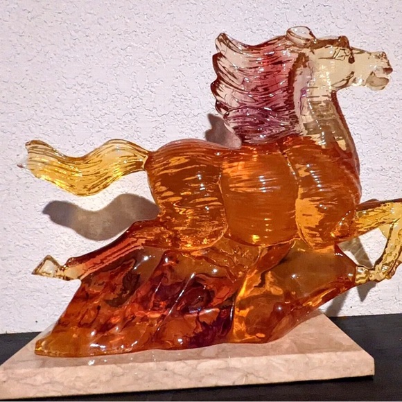 Vintage Lucite Running Horse Decor - Picture 2 of 3